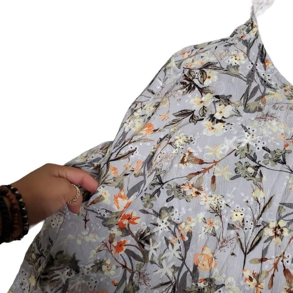 Love Stitch Floral Maxi Eyelet Dress M/L - Picture 3 of 7